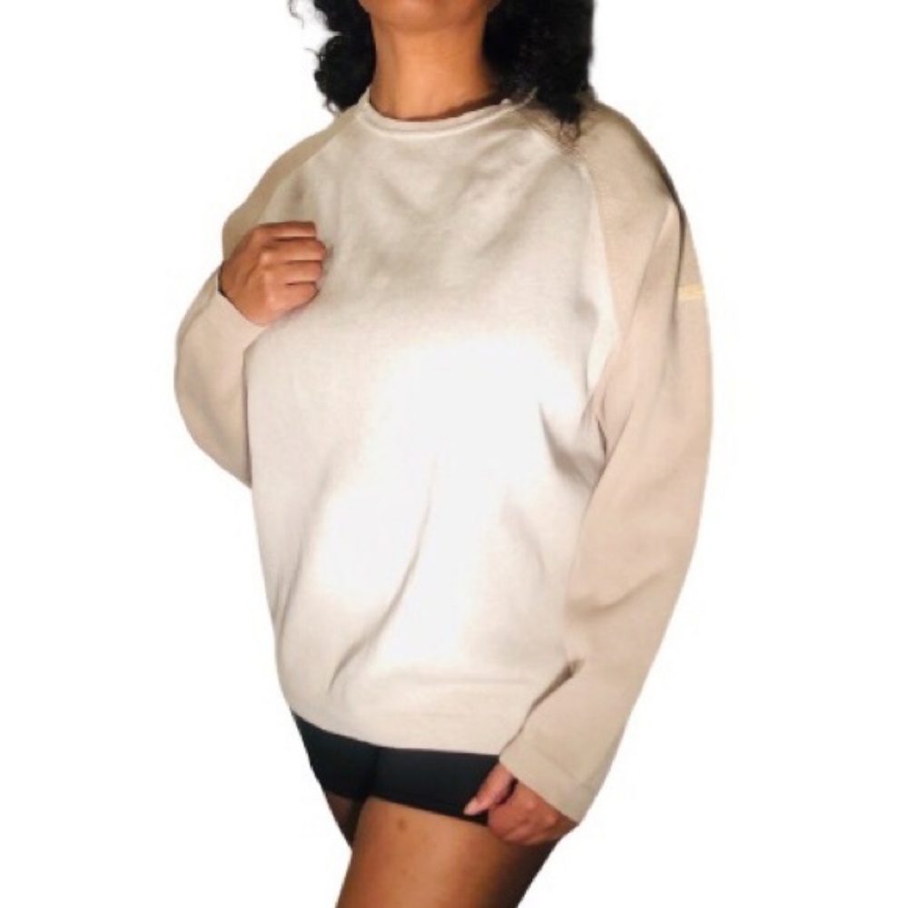 QUIKSILVER Unisex Beige Crew Pullover Sweatshirt
